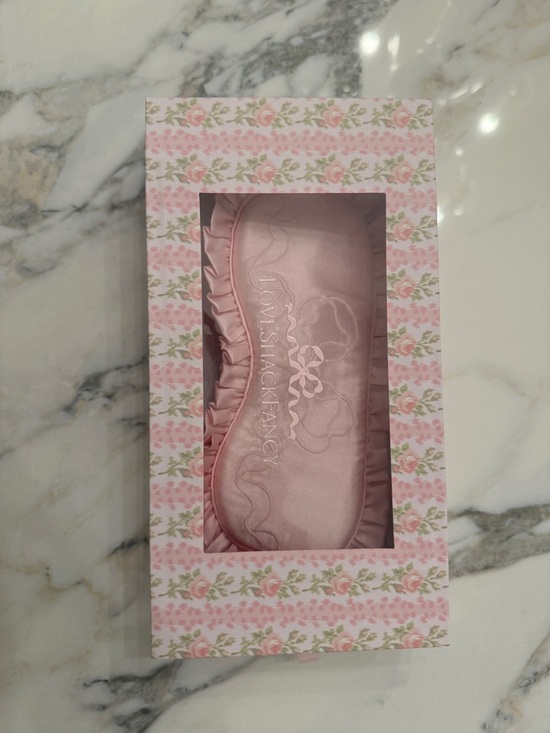 LoveShackFancy Accessories - LoveShackFancy pink floral eye mask